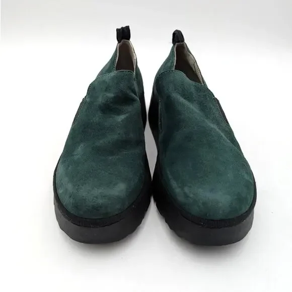 Fly London Pece Wedge Loafer Shoes Women's Forest Green Size US6.5 EU37a - Picture 2 of 15